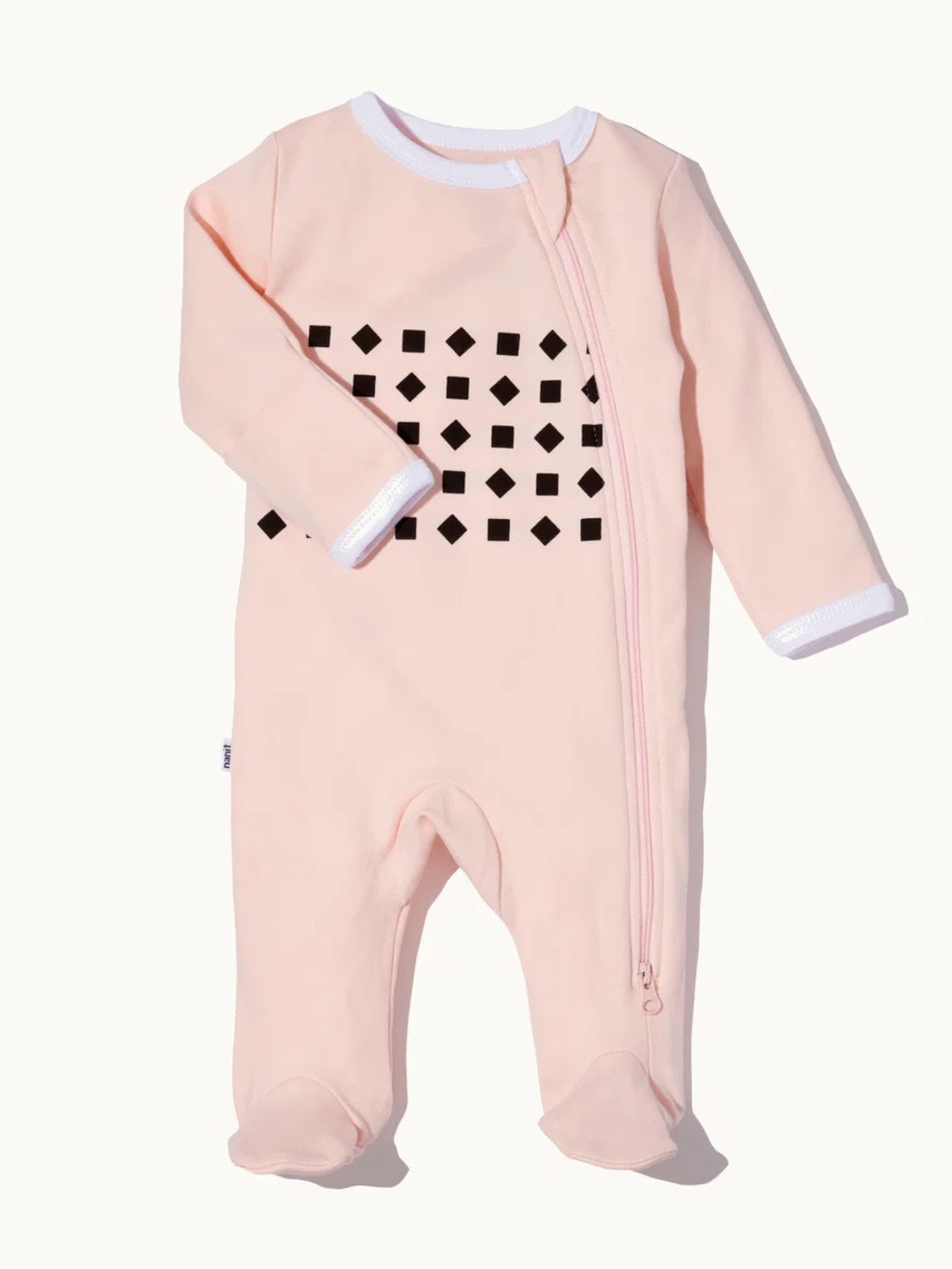 New NANIT Breathing Wear Pajamas Blush Pink 0-3 Months 100% Cotton